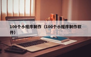 韶关100个小程序制作（100个小程序制作软件）